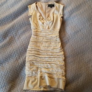 Nicole Miller Gold Cocktail Dress